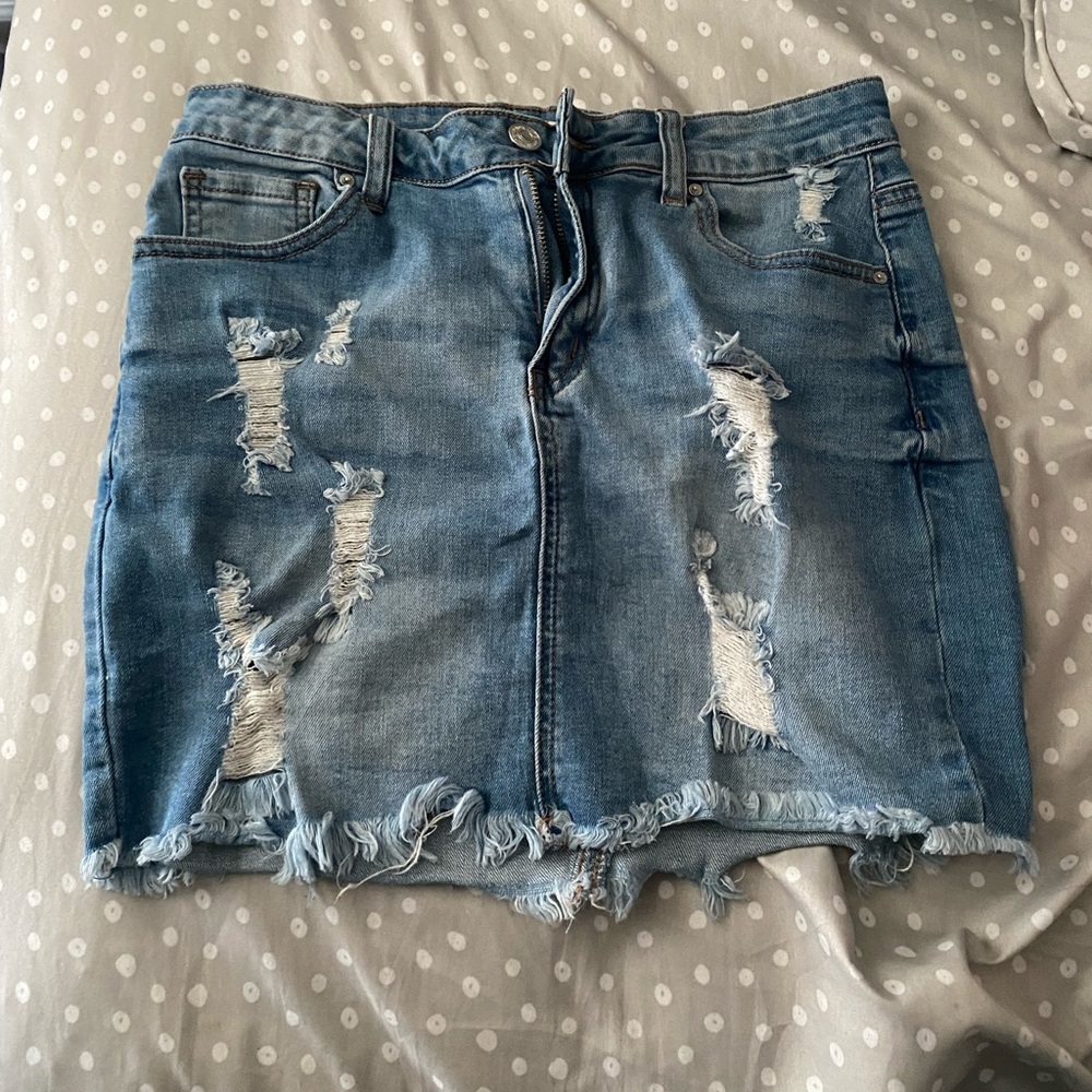 DENIM STYLE SKIRT - FOREVER 21